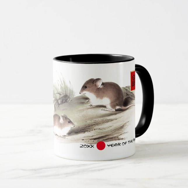 Chinese Year of the Rat | Custom Year & Name Mug (Front Right)