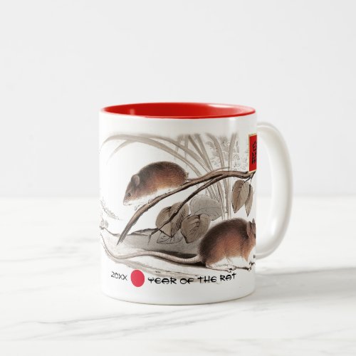 Chinese Year of the Rat  Custom Year  Name Two_Tone Coffee Mug