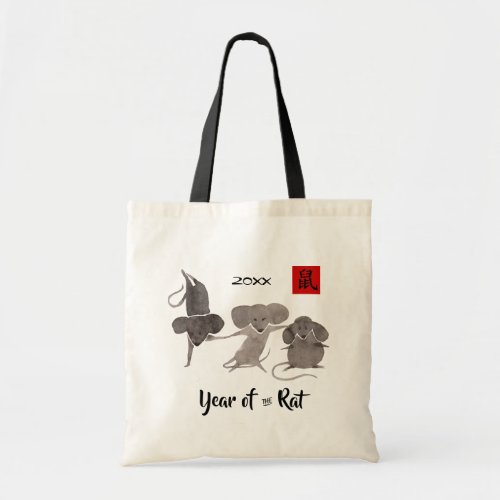 Chinese Year of the Rat   Custom Year Tote Bag