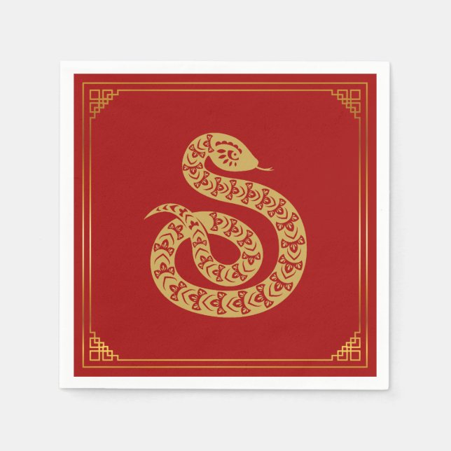 Chinese Year of the Snake Napkins (Front)