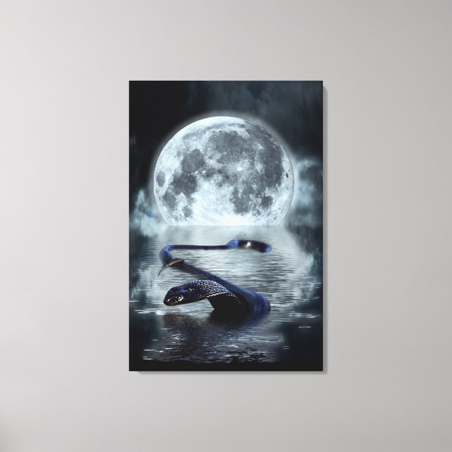 Chinese Year of the Snake Water Snake Black Snake Canvas Print (Front)