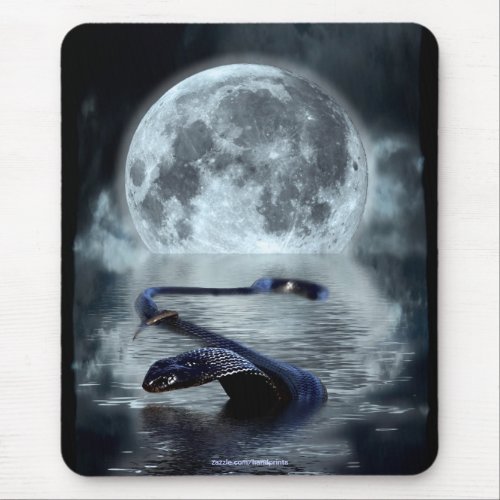 Chinese Year of the Snake Water Snake Black Snake Mouse Pad