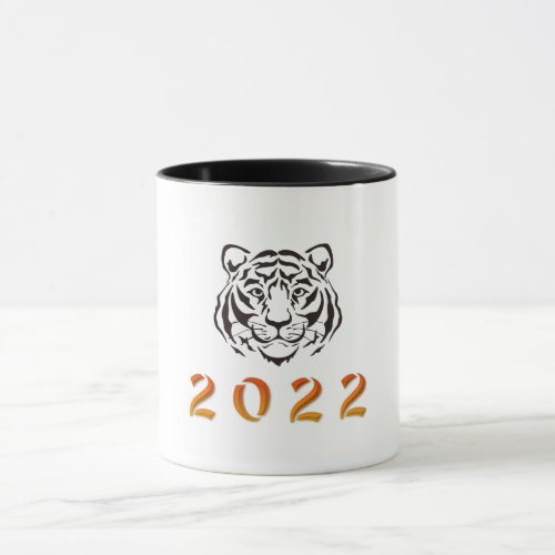 Chinese  Year of the Tiger 2022 black white Mug