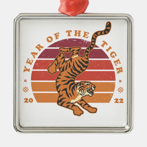 Chinese Year of the Tiger 2022 Metal Ornament