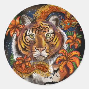 Chinese Year of the Tiger Classic Round Sticker