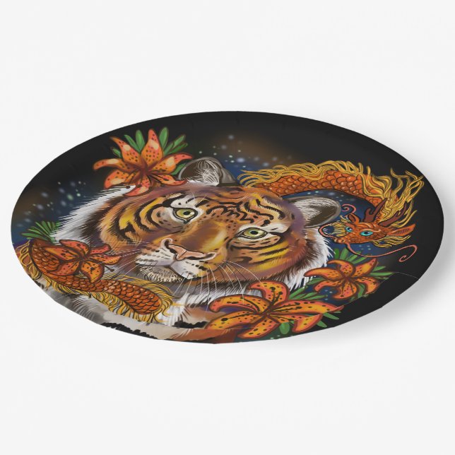 Chinese Year of the Tiger  Paper Plates (Angled)