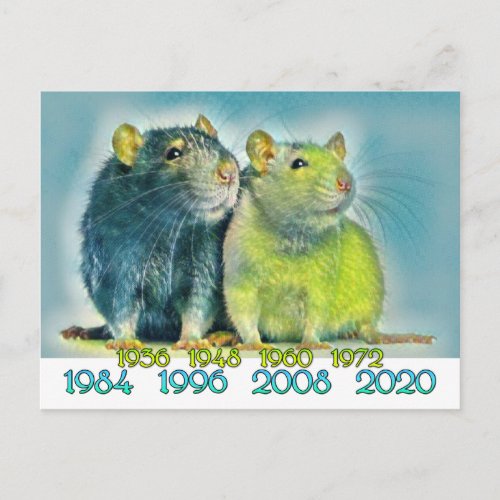 Chinese Years of the Rat Postcard