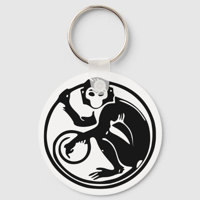 Chinese Zodiac Calender Monkey 猴 Keychain (Front)