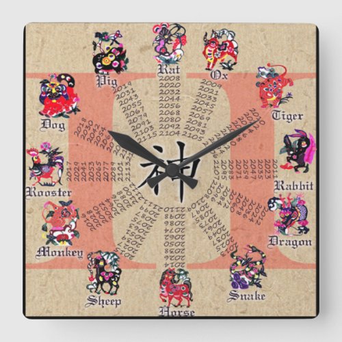 Chinese Zodiac Clock