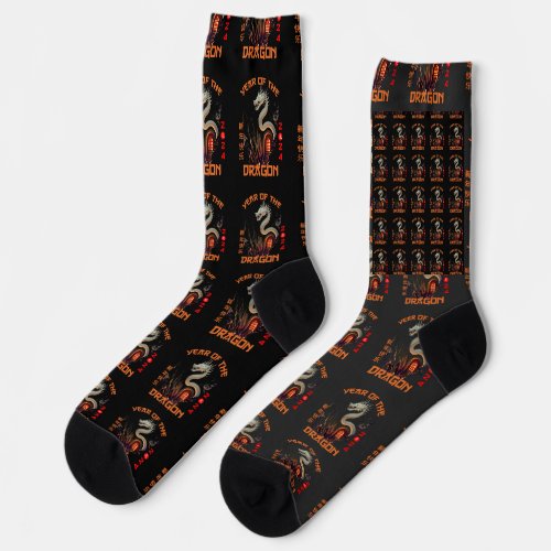 Chinese Zodiac Dragon 2024 Socks