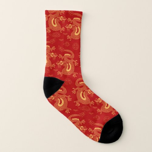 Chinese Zodiac Dragon happy new year Socks