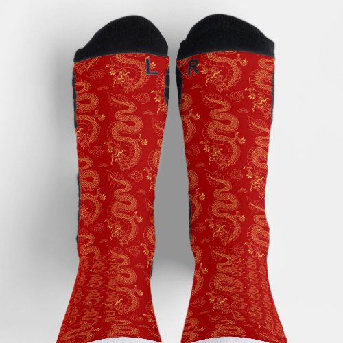 Chinese Zodiac Dragon happy new year Socks