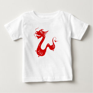 CHINESE ZODIAC DRAGON PAPERCUT ILLUSTRATION BABY T-Shirt