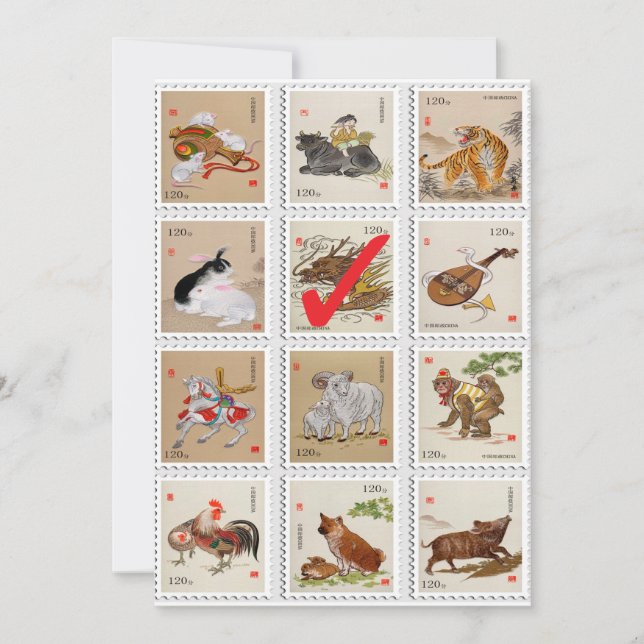 Chinese Zodiac Fun Birthday Party Invitation (Front)