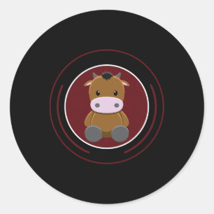 Chinese Zodiac Horoscope Animals Symbol New Year O Classic Round Sticker