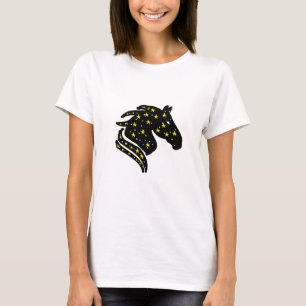 Chinese Zodiac Horse Galaxy Design for Women T-Shirt