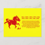 Chinese Zodiac Horse Papercut Illustration Postcard at Zazzle