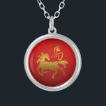 Chinese Zodiac Horse Silver Plated Necklace<br><div class="desc">Chinese Year Of The Horse Designs. Buy a unique Chinese New Year of the Horse Gift. This born year of the horse 2014 2026 2002 1990 1978 1966 1954 1942 Chinese Zodiac Horse T-Shirt or Gift is perfect for a Chinese New Year gift for Dad, Mom, Grandma or Grandpa. Year...</div>