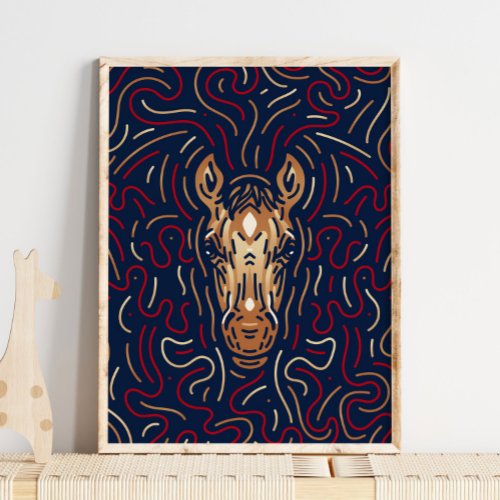 Chinese Zodiac Horse  Zodiac Digital Print