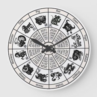 Chinese Zodiac Large Clock