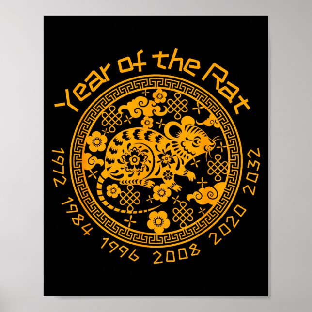Chinese Zodiac New Year Of The Rat Sign  (Front)
