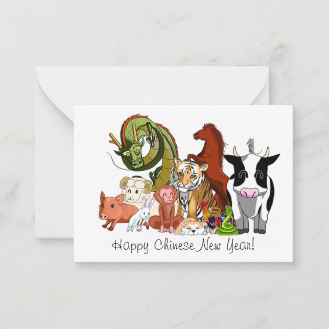 Chinese Zodiac Note Card (Front)
