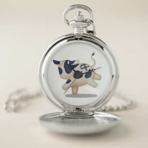 Chinese Zodiac Ox Cute Astrology Sign Pocket Watch
