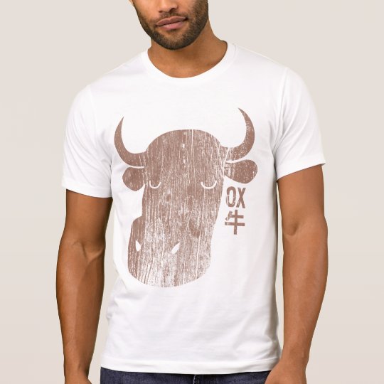 Chinese Zodiac Ox in Kanji Vintage T-Shirt