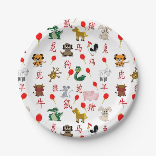 Chinese Zodiac Paper Plates