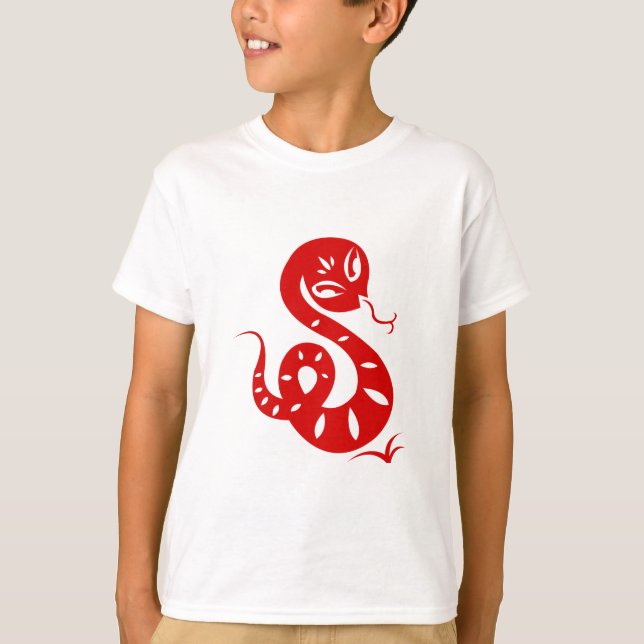 CHINESE ZODIAC PAPERCUT SNAKE ILLUSTRATED SHIRT (Front)