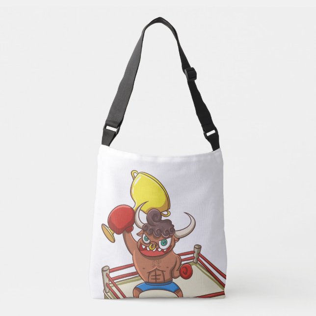 Chinese zodiac pattern-Cow Crossbody Bag (Front)