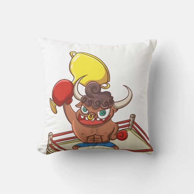 Chinese zodiac pattern-Cow Crossbody Bag Throw Pillow (Front)
