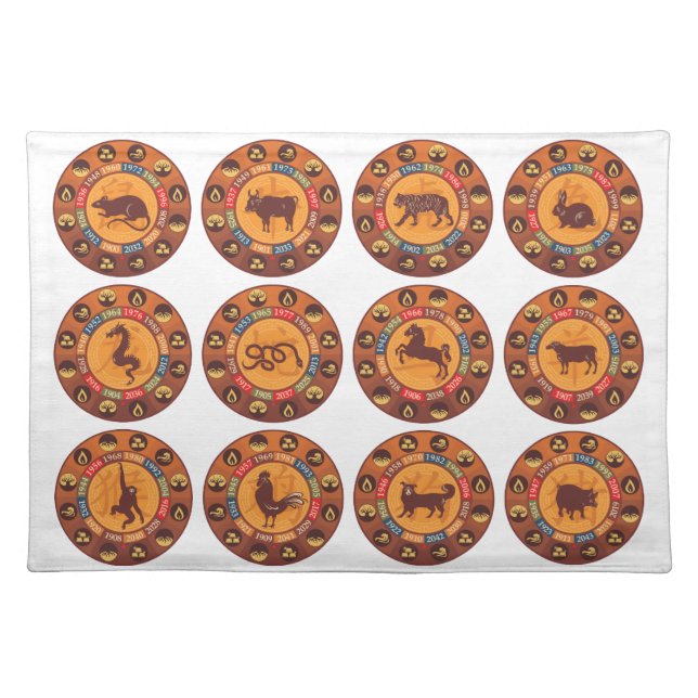 Chinese Zodiac Placemat (Front)