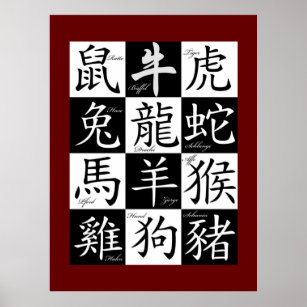 chinese zodiac poster
