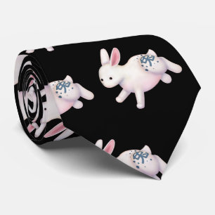 Chinese Zodiac Rabbit Cute Astrology Sign Neck Tie