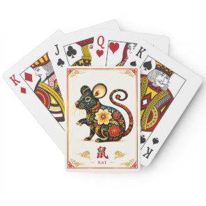 Chinese Zodiac Rat Playing Cards