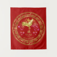 Chinese Zodiac Rooster Red/Gold ID542
