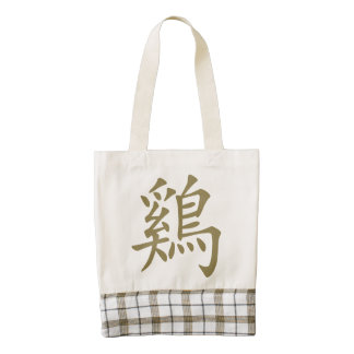 Chinese Zodiac Rooster Symbol Zazzle HEART Tote Bag