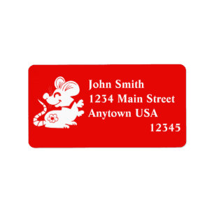 Chinese Zodiac Sign of the Rat Label