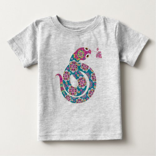 Chinese Zodiac Snake Colorful Series Baby T_Shirt