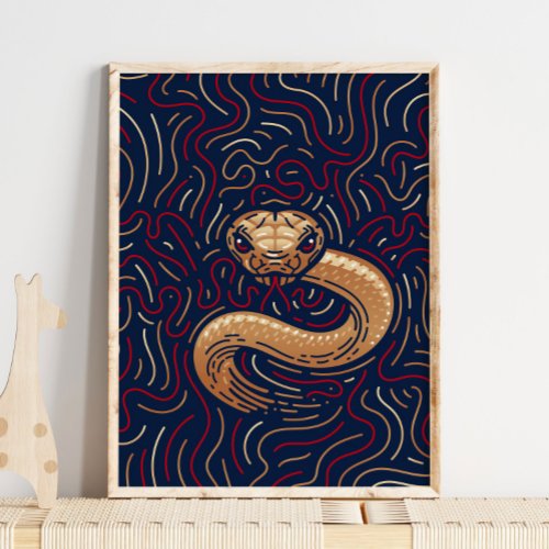 Chinese Zodiac Snake  Zodiac Digital Print