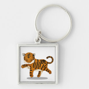 Chinese Zodiac Tiger Cute Astrology Sign Keychain