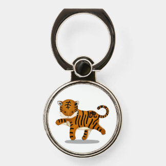 Chinese Zodiac Tiger Sign with Chinese Character Phone Ring Stand