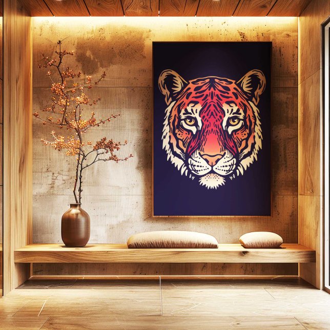 Chinese Zodiac Tiger Wall Art Print Japandi Decor (Chinese Zodiac Tiger Wall Art Print Japandi Decor by TinkPrints.
)