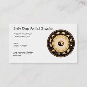 Chinese Zodiac Wheel Business Card