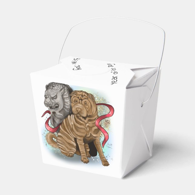 Chinese Zodiac Year of the Dog Favor Boxes (Front Side)