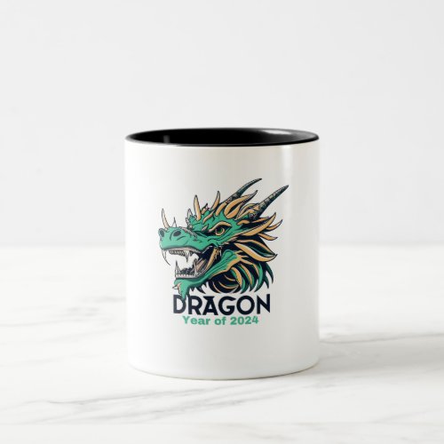 Chinese Zodiac Year of the Dragon 2024 Two_Tone Coffee Mug