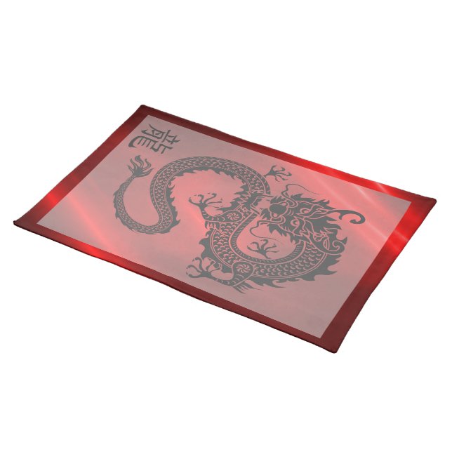 Chinese Zodiac Year of the Dragon | Cloth Placemat (On Table)