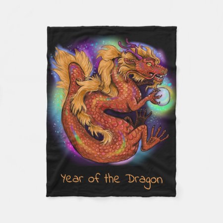 Chinese Zodiac Year Of The Dragon Fleece Blanket