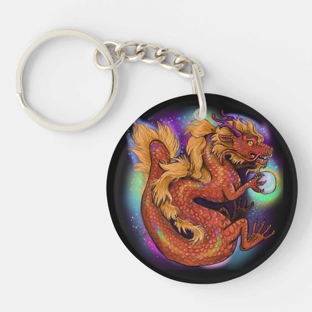 chinese zodiac year of the dragon keychain (Front)